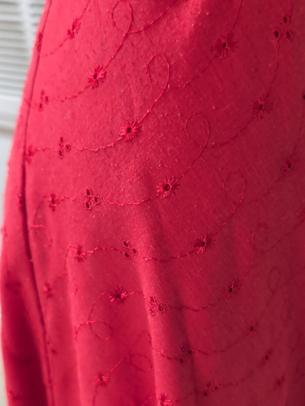 Vintage Stop Staring Red Fit-and-Flare Midi Dress w/ Black Trim Retro Women's M - Picture 5 of 9
